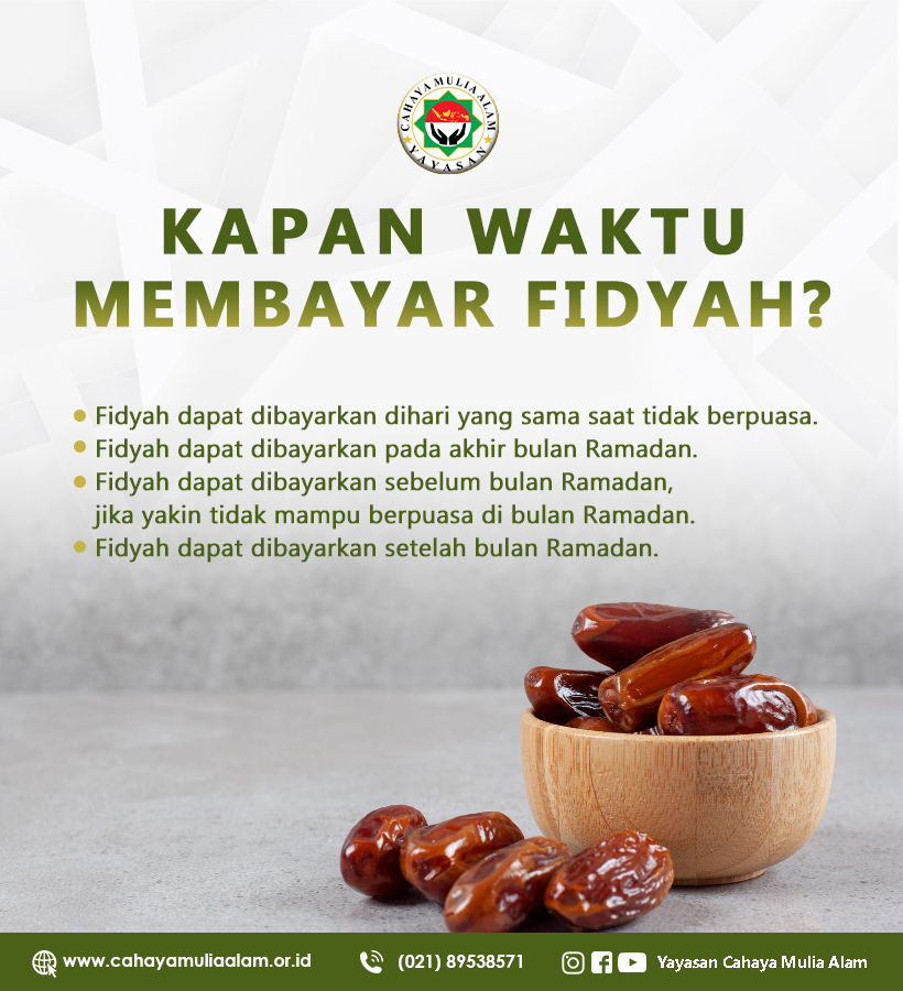 KAPAN WAKTUMEMBAYAR FIDYAH?
